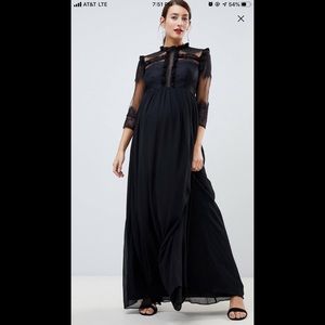 Black Lace Midi Dress